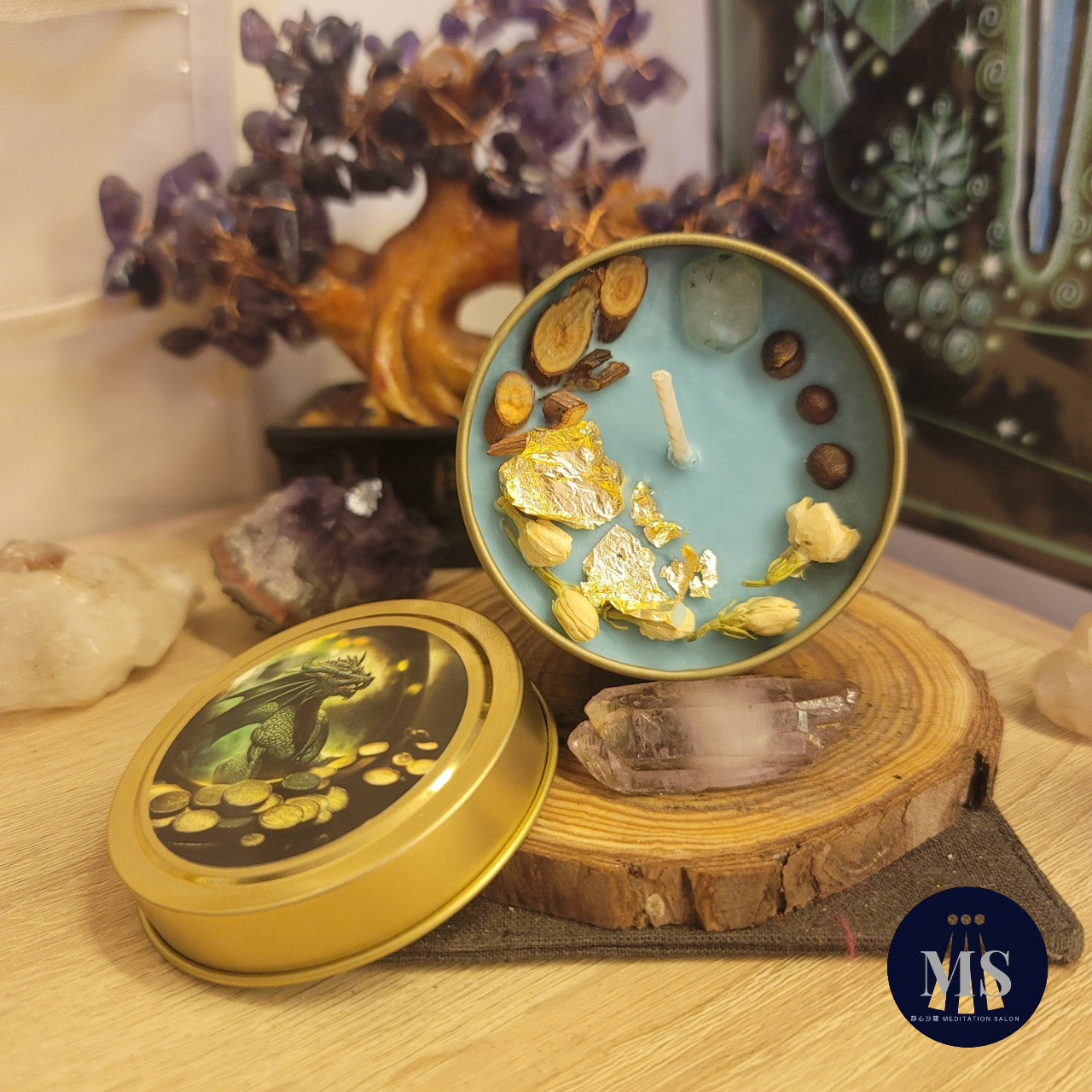 Dragon’s Treasury Abundance Magic Candle~Sandalwood and Myrrh Help You Accumulate Wealth