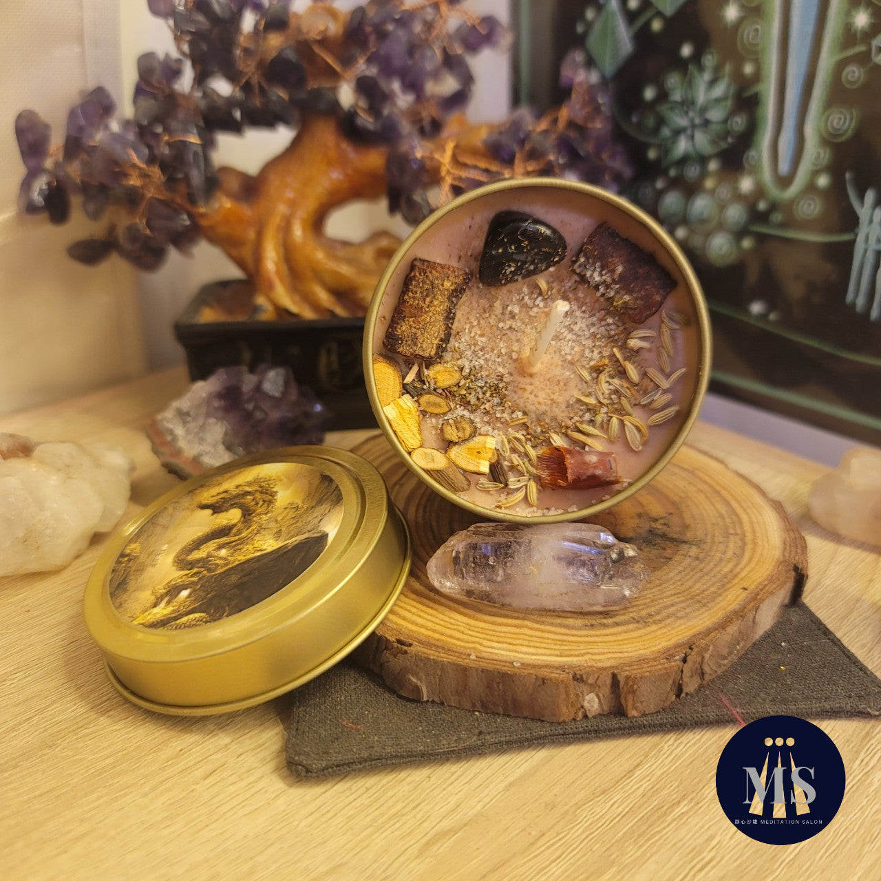 Dragon Shield Fire Protection Magic Candle~Musk and Myrrh Energy Protection Barrier