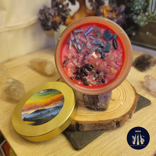 Rainbow Chakra Magic Candle～The seven chakras run through the center of the body from bottom to top